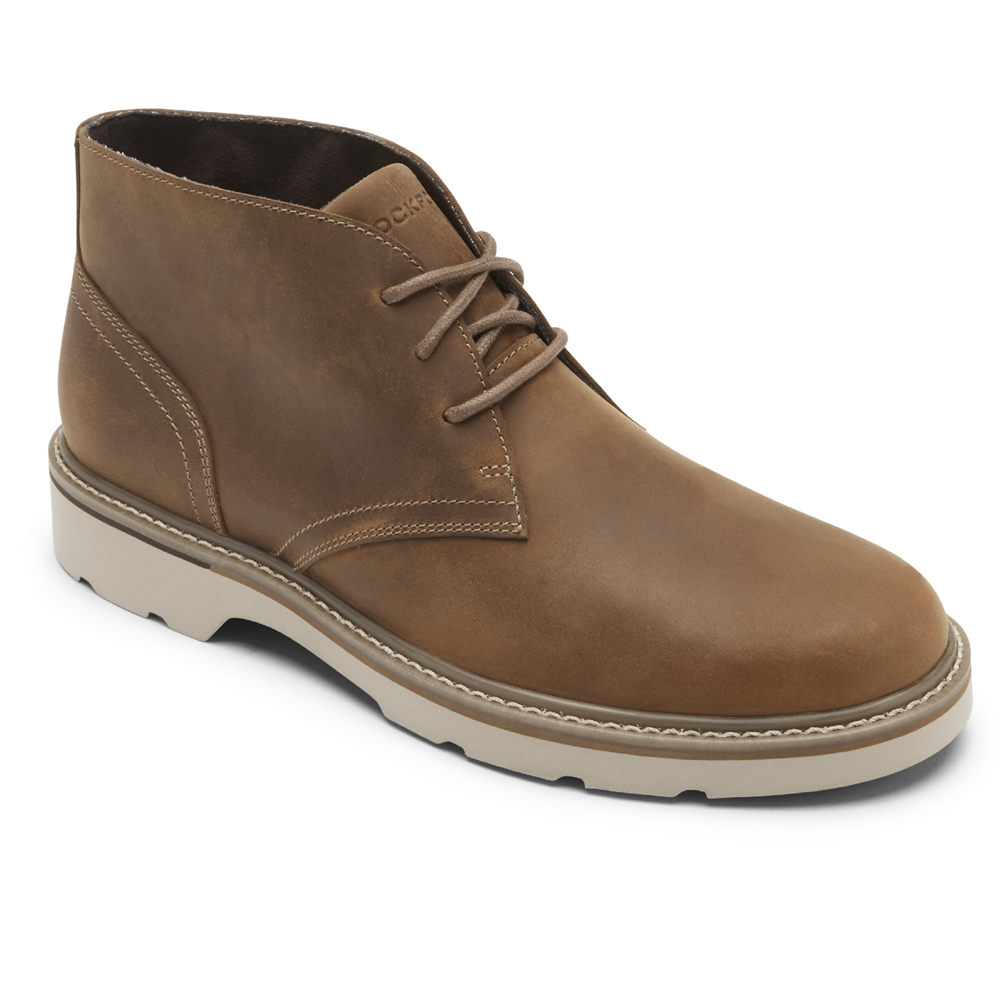 Rockport Mens Charlee Waterproof Chukka - Boots Brown - YRA190564